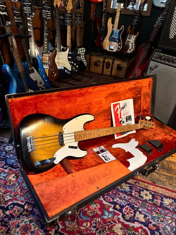 1956 Fender Precision Bass (Second Version) – Two-Tone Sunburst – Near Mint (9.25) – All Original + Mid-’60s Fender Case