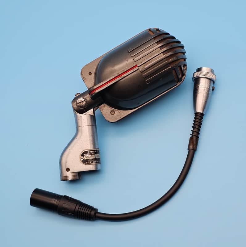 ☆Rare Vintage 1940s Shure 508 Stratoliner Microphone - 3 pin Amphenol Adapter Cable Included - Shure 51 52 708 508A 708A
