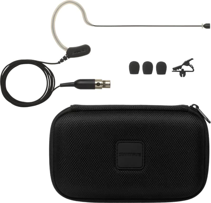 Shure MX153B/O Earset Microphone, TA4F Connector, Black