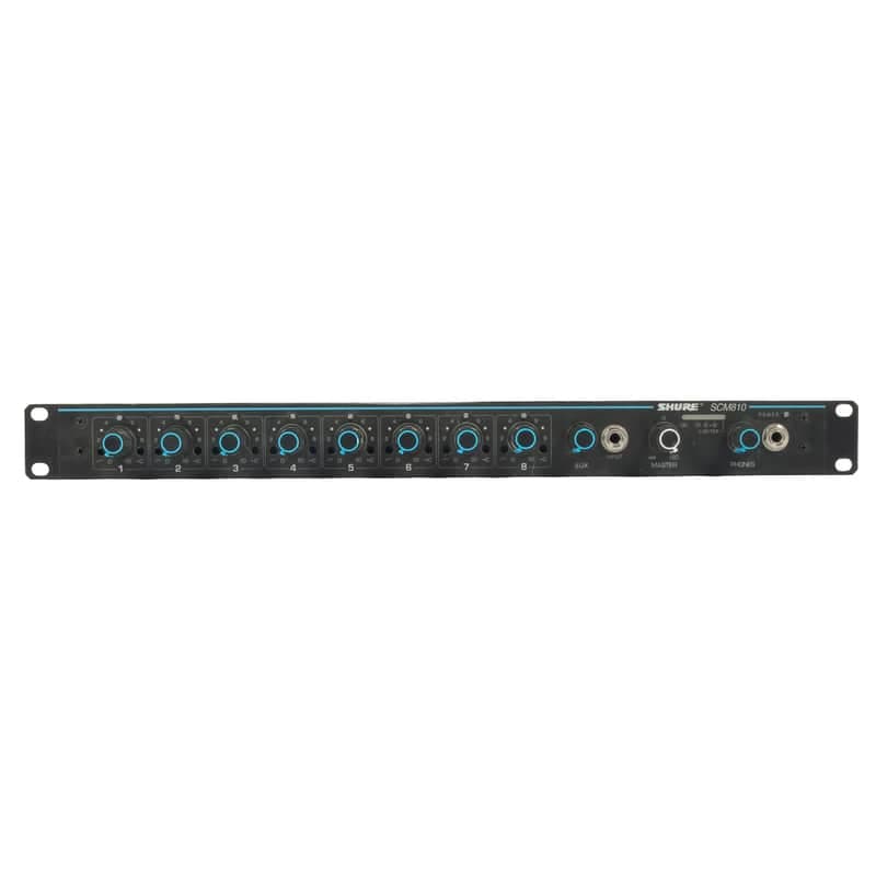 Shure SCM810 8 Channel Mic Mixer 1U Rack USED