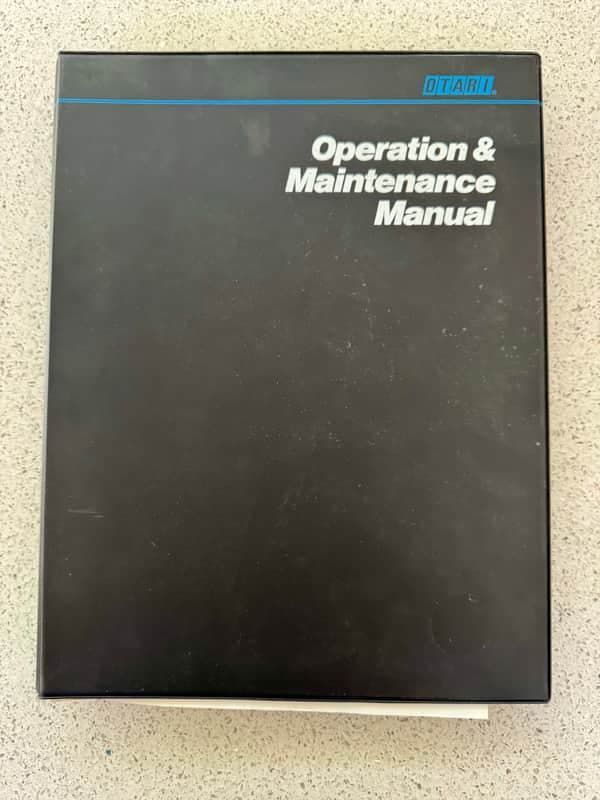 Otari DTR 90 OPERATION AND MAINTENANCE MANUAL
