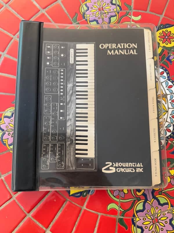 Original Sequential Circuits Prophet 5 Operational Manual