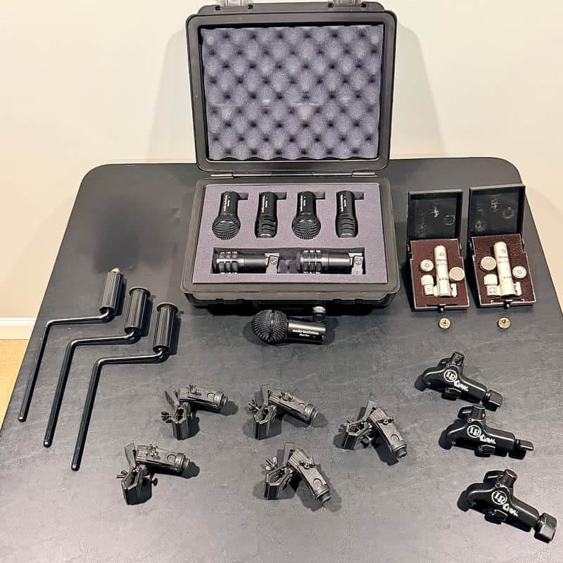 Audio technica “kitpak” Oktava MK012 mics + extras Drummer’s dream!