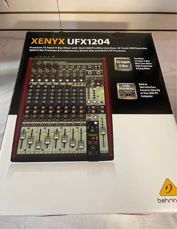 Behringer Xenyx UFX1204 16-Input 4-Bus Mixer with Audio Interface - New Open Box