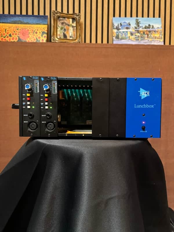2 API 512c preamps with API 6b Lunchbox
