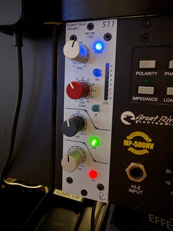 Rupert Neve Designs Portico 511 500-Series Mic Pre Module with Silk 2013 - Present - White