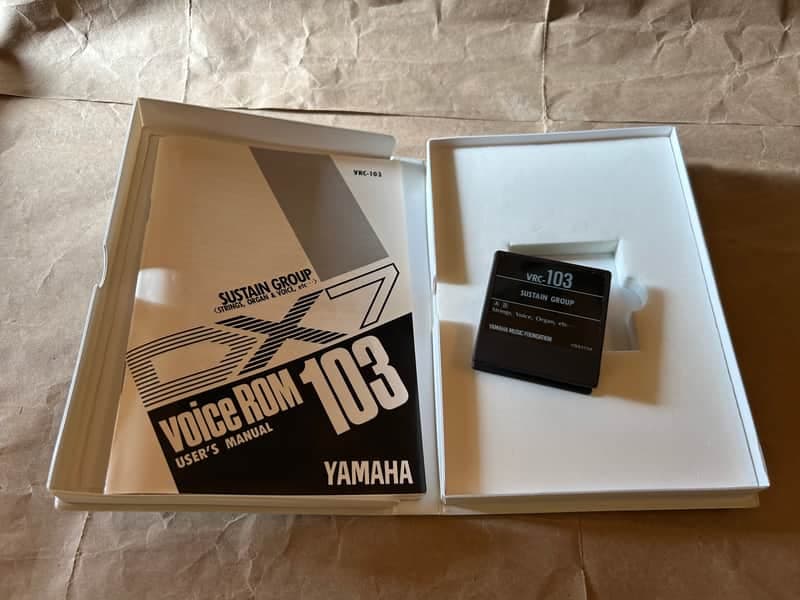 Yamaha DX7 Data ROM Cartridge VRC-103 Sustain Group Excellent Condition in original box with Users Manual booklet