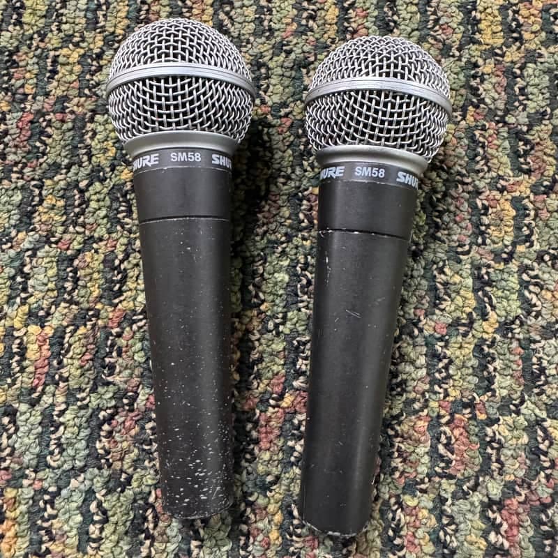 Set of Two Shure SM58 Handheld Cardioid Dynamic Microphones