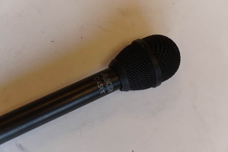AKG C 451 EB Small Diaphragm Cardioid Condenser Microphone with CK1 Capsule 1970s - Black