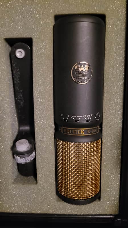 Pair of CAD Equitek E-200 Condenser Microphones with Case & Mount