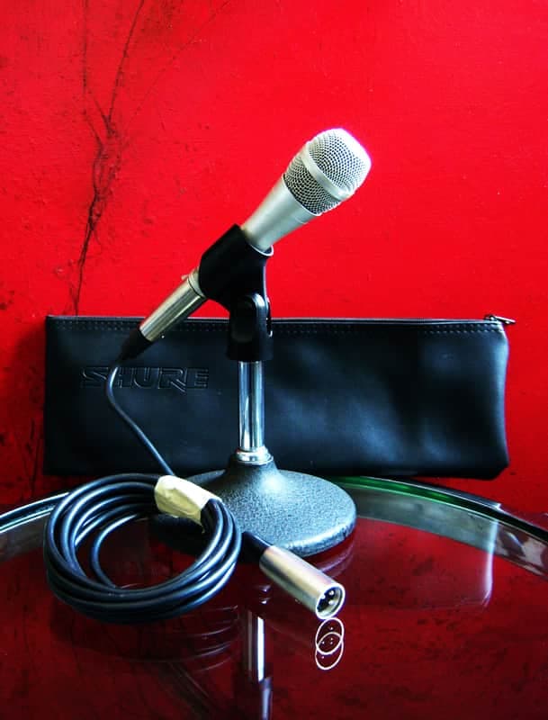 Vintage 1980's Shure SM62 / SM5B dynamic cardioid microphone Low Z w accessories # 3