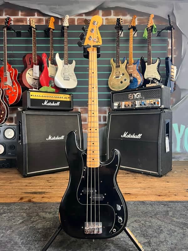 Fender Precision Bass Black 1978 Vintage Electric Bass Guitar