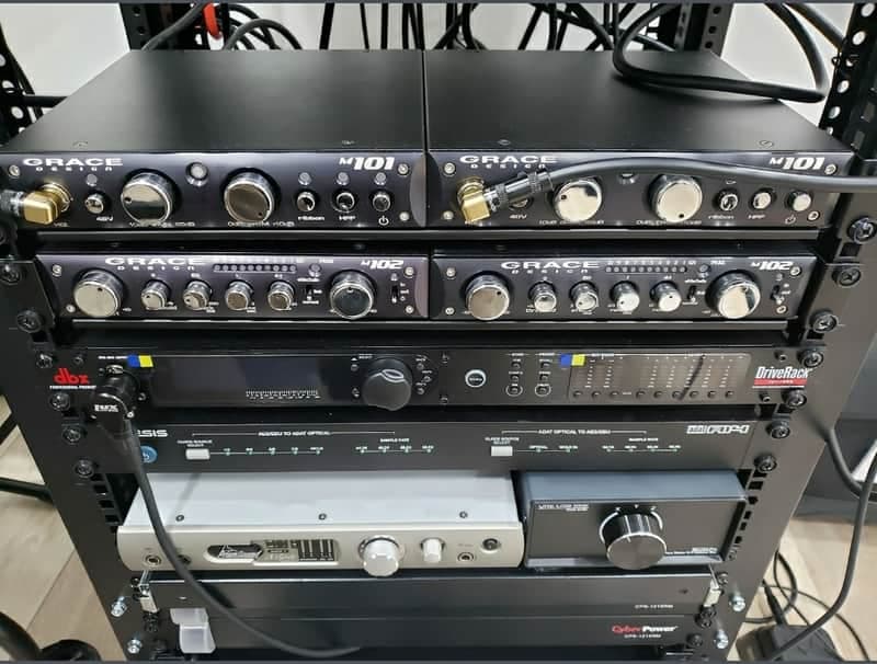 Grace Design m101 Mic Preamps - STEREO PAIR w/rack shelf