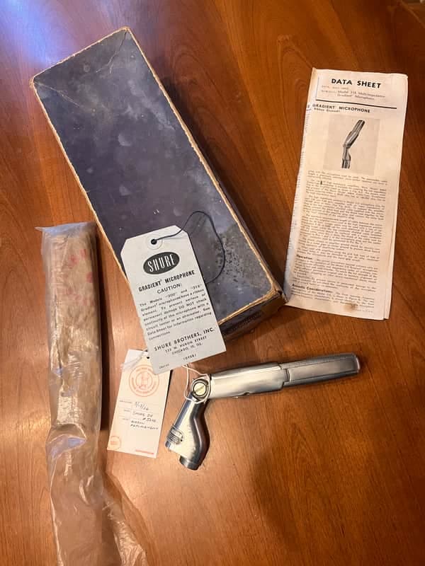 Shure 315 1952-53 - Silver, first year. New ribbon