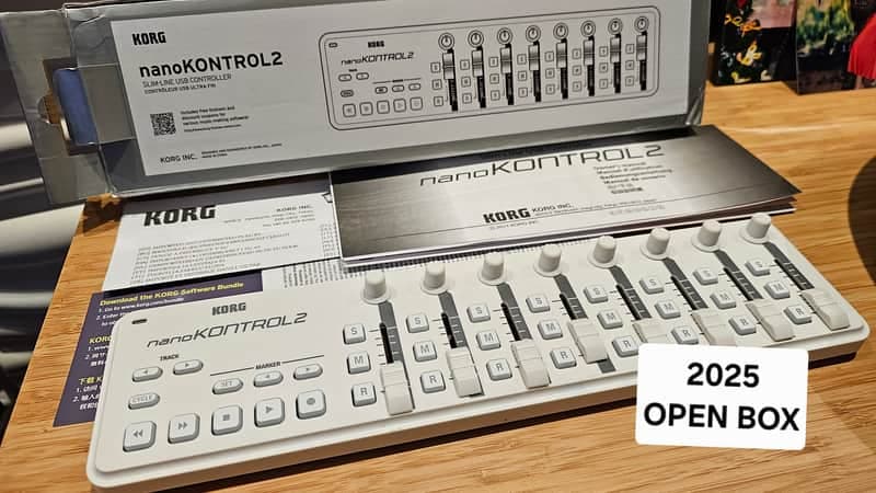 Korg nanoKONTROL2 Slimline USB MIDI Control Surface 2025 White