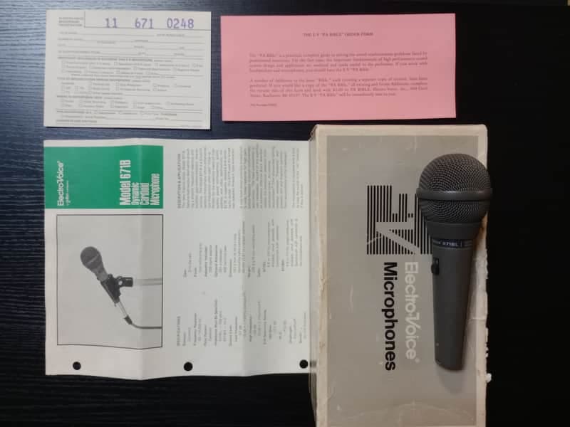 Electro-Voice EV 671BL Cardioid Dynamic Microphone Low Z Vintage 1980's *** FREE SHIPPING ***