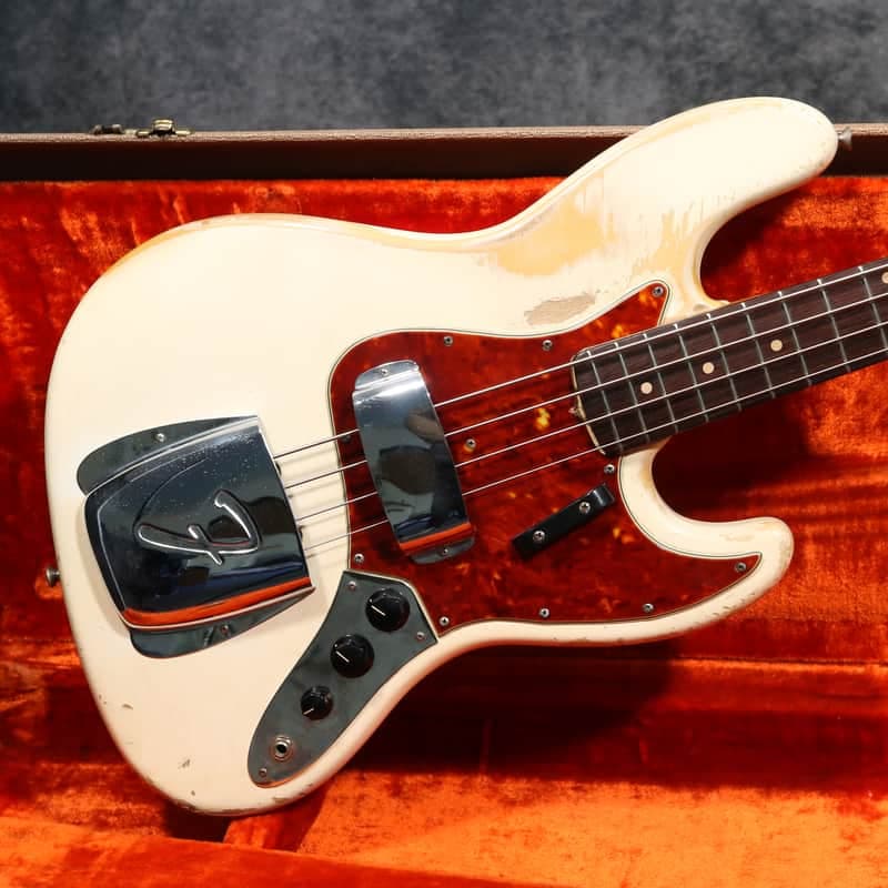 1962 Fender Jazz Bass - Olympic White - Slab Board - OHSC