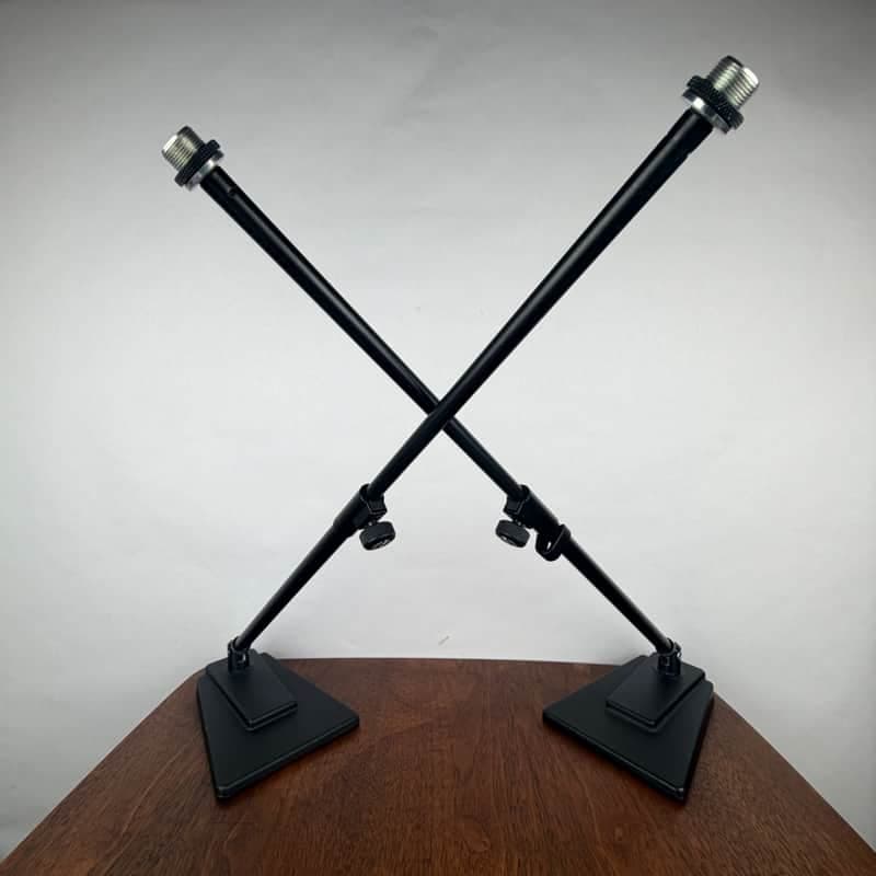 K&M 24.14 1970’s Mic Desktop/Floor Stands - Cast Iron Base