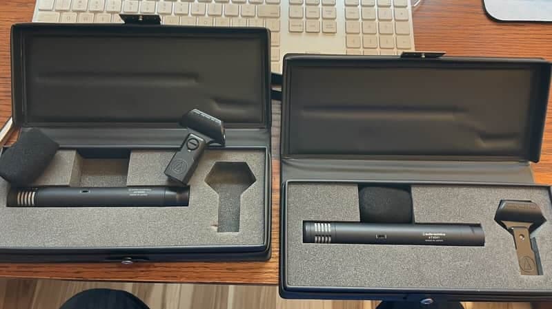 Audio-Technica AT4041SP Small Diaphragm Cardioid Condenser Microphone Stereo Pair 2010s - Black