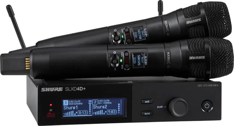 Shure SLXD24D+/N8C Dual Handheld Wireless Microphone System
