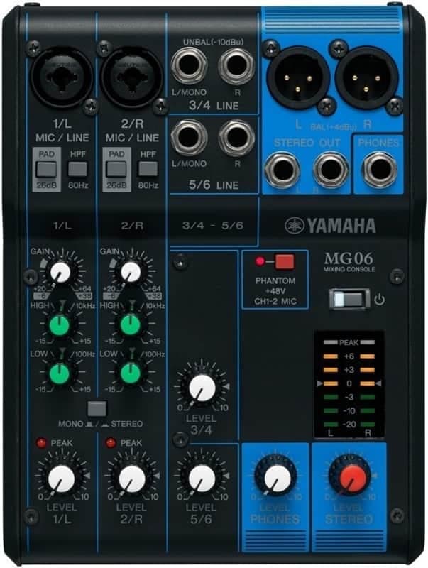 Mint Yamaha MG06 6-Channel Analog Mixer