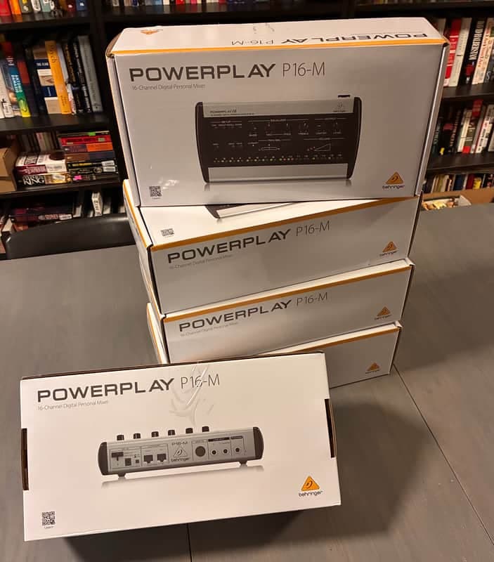 *FIVE UNITS * Behringer Powerplay P16-M 16-Channel Digital Personal Mixer 2011 - Present - Standard