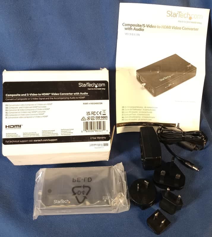 Star-Tech VID2HDCON Composite and S-Video to HDMI Converter with Audio - New Open Box