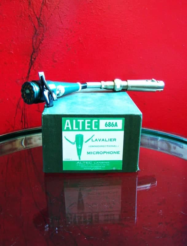 Vintage RARE 1950's Altec 686A dynamic microphone omni-directional Hi Z harp mic w accessories 633A 632C 639A # 1