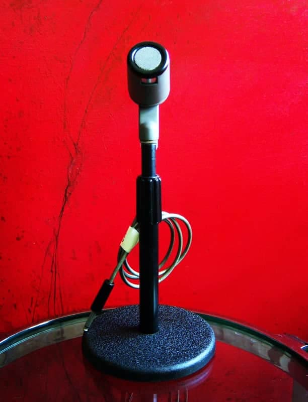 Vintage 1970's Electro-Voice 607 Differential Dynamic Microphone Hi Z harp mic w cable and stand 638 605