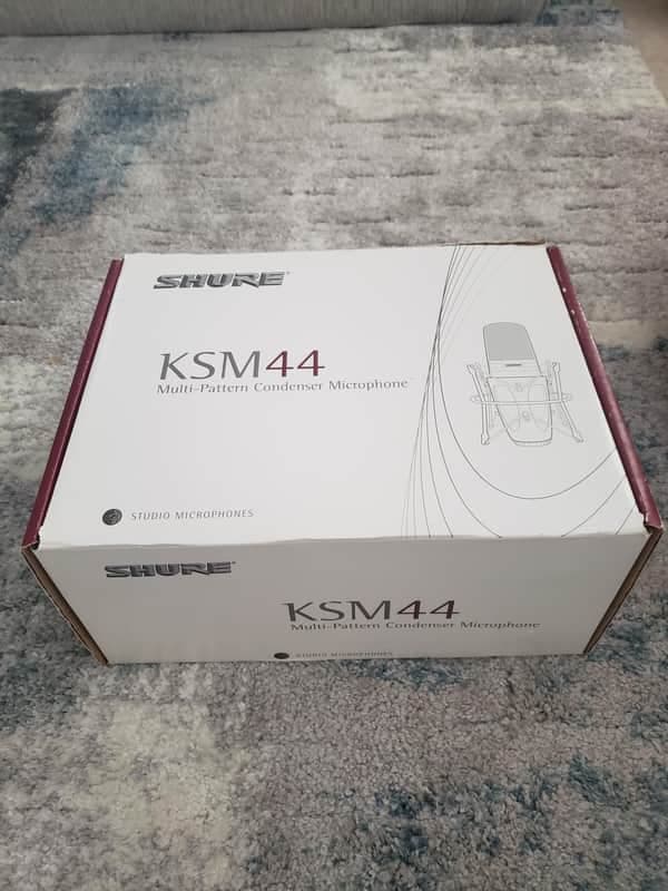 Shure KSM44/SL Multi-Pattern Condenser Microphone - Excellent Condition, Complete Kit with Original Box/Case/Keys (Home Studio Use Only)
