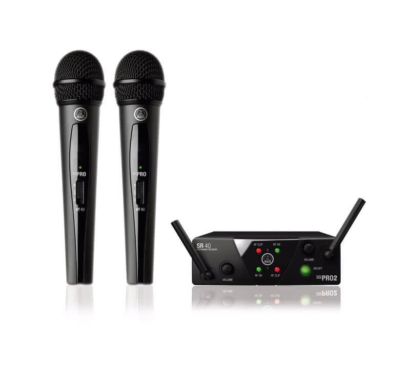 AKG WMS 40 MINI2 Dual Handheld Mic Wireless System US25 A/C Display Model