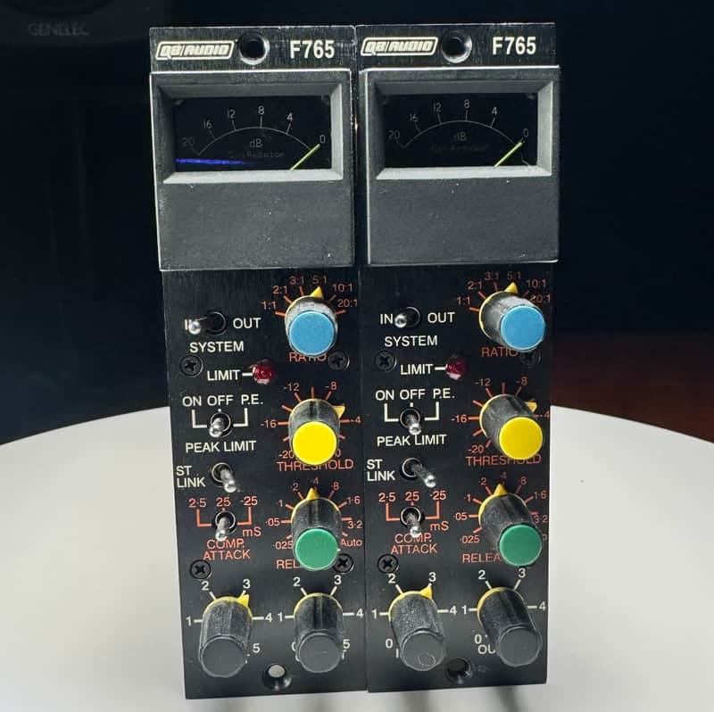 Q2 Audio Compex F765 500 series Compressor / Limiter Module matched stereo pair