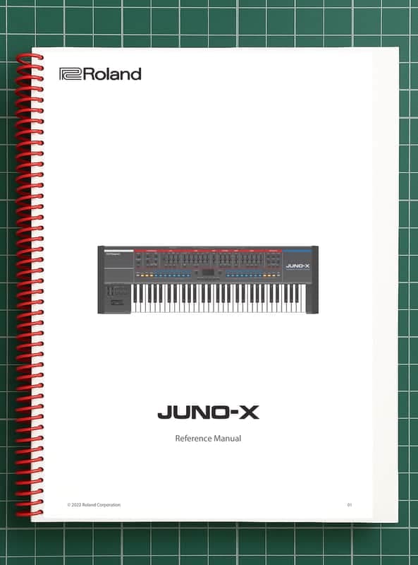 Roland Juno-X — 8 in 1 Owners Manual Guide Instructions — 312 Pages — USA Made
