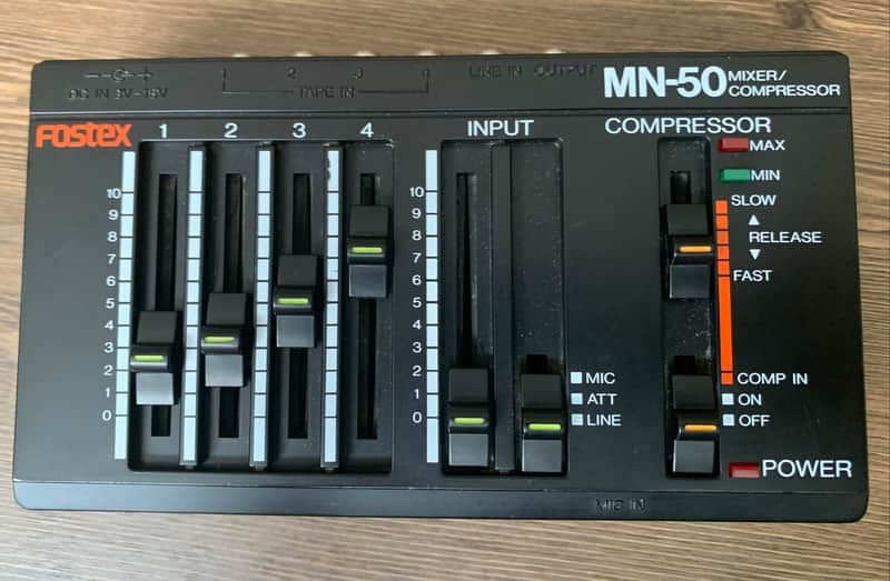 Fostex MN-50 compressor and mixer 1980s - Black