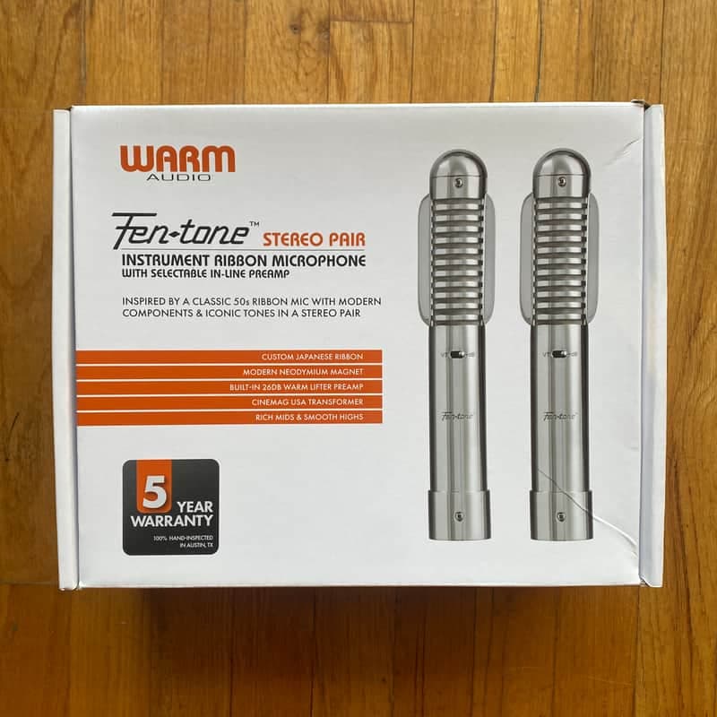 Warm Audio Fen-Tone NEW IN BOX Ribbon Mic Pair; Nickel