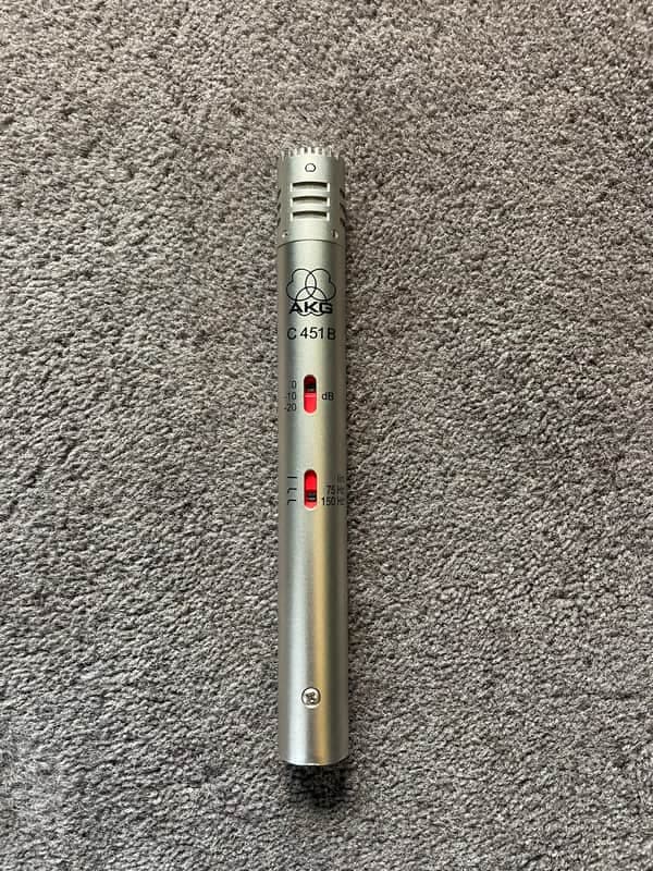 AKG C451B Small Diaphragm Cardioid Condenser Microphone 2010s - Satin Nickel Plated