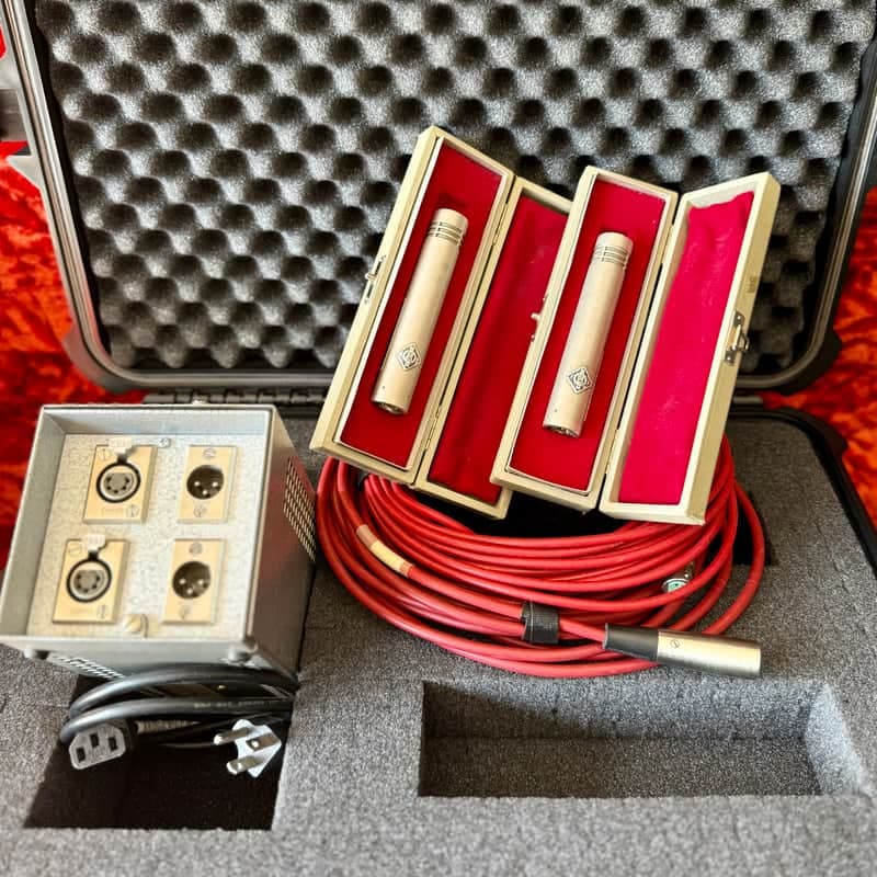 Neumann U64 tube microphone PAIR c 1964 - Nickel original vintage Germany