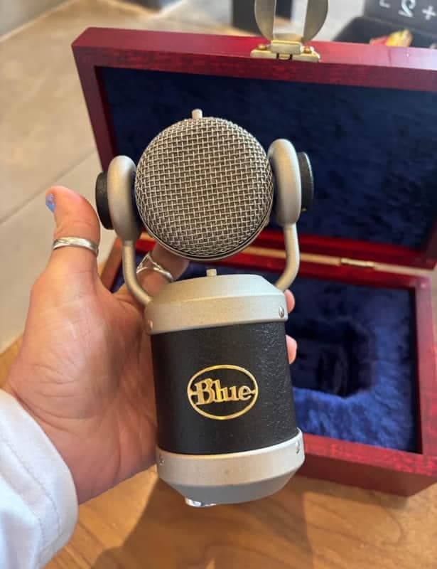 Vintage Blue Mouse Condenser Microphone