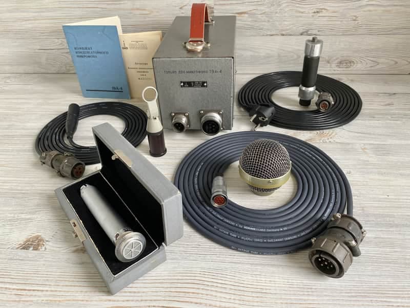 24HOURS SALE! 1968 Lomo 19A4 Tube Condenser Microphone Full Vintage Set + Extras
