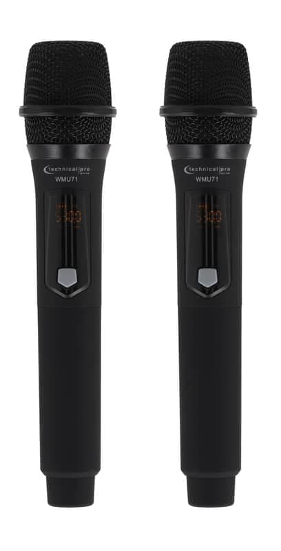 Technical Pro WMU72 Rechargeable Dual Wireless Microphones+USB Powered Receiver