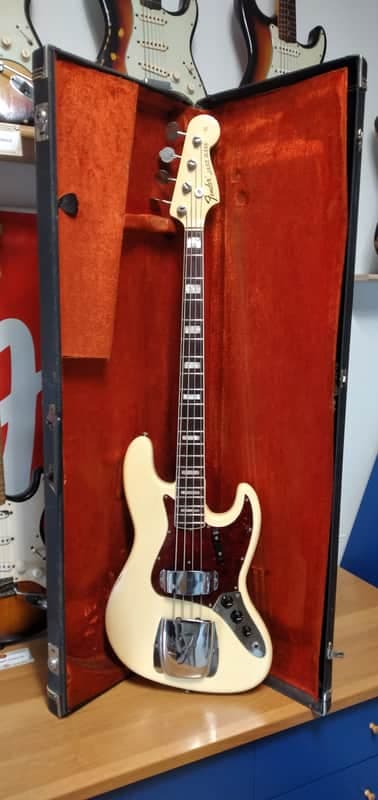 Fender jazz bass matching-head 1969 - Olympic white