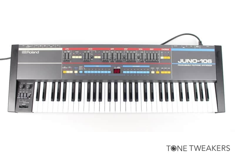 Roland Juno-106 *RESTORED Classic 80s Synthesizer synthwave VINTAGE SYNTH DEALER