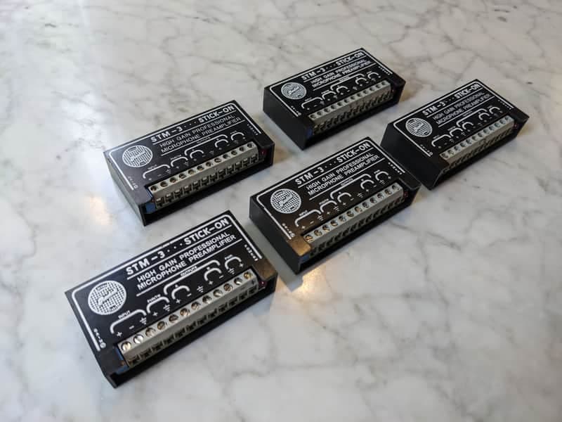 LOT OF 5 UNITS - RDL STM-3 High Gain Microphone Preamp (+45 to +75 dB Gain)
