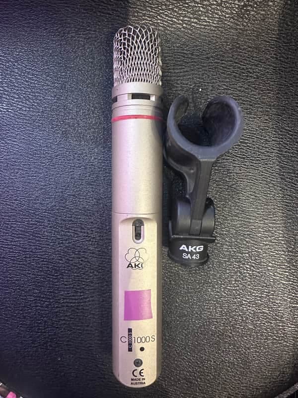 Vintage AKG C 1000 S Condenser Microphone + Mic Clip