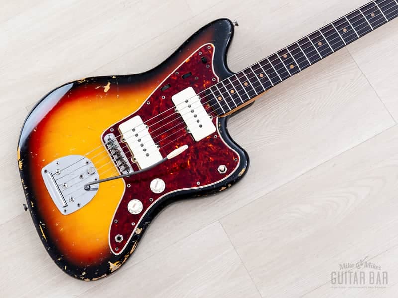 1965 Fender Jazzmaster Vintage Offset Guitar Sunburst w/ Case, Lightweight
