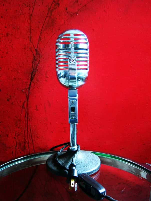 Vintage 1940's Electro-Voice 726 LED / lamp mod Cardine I Cardioid Dynamic Microphone Shure 55 55S