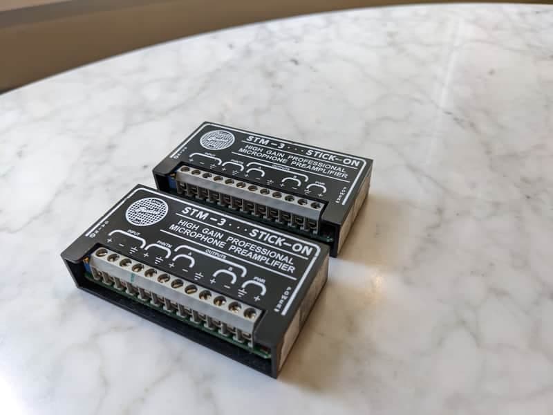 LOT OF 2 UNITS - RDL STM-3 High Gain Microphone Preamp (+45 to +75 dB Gain)