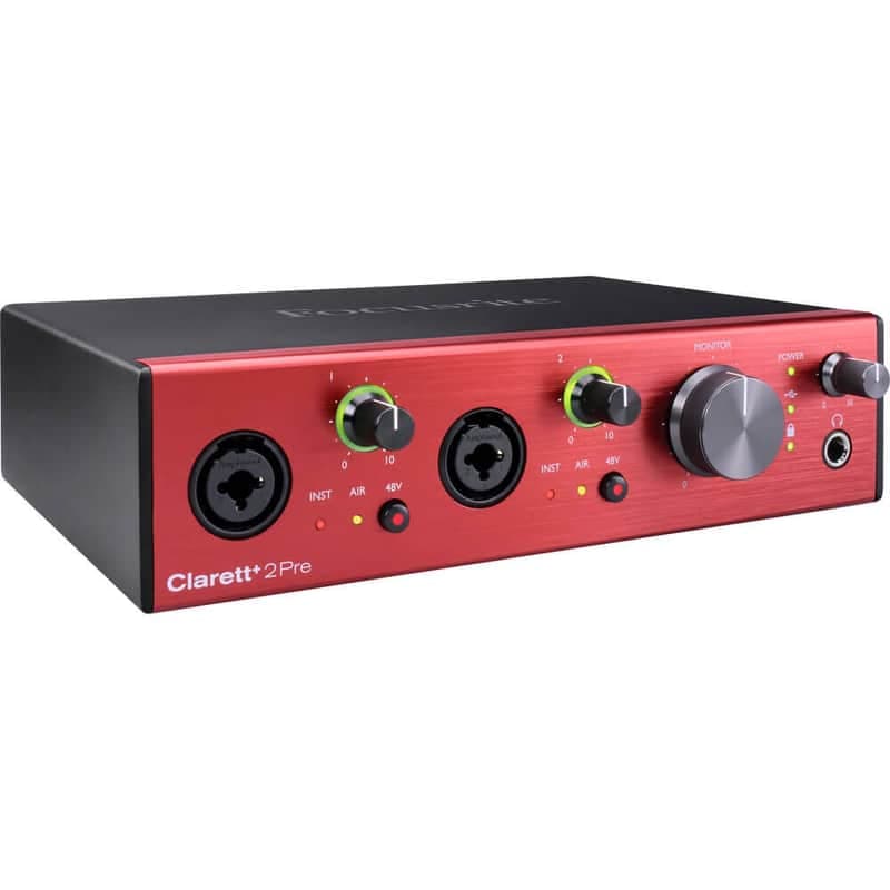 Focusrite Clarett+ 2Pre 10-In 4-Out USB-C Audio Interface - Air Mode Preamps
