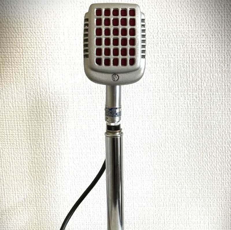 Vintage 1950's Shure 737A Crystal Microphone, working, matching stand & cable