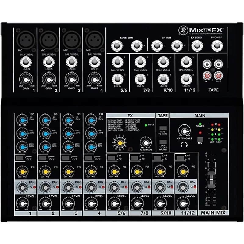 Mix12FX 12 Channel Compact Mixer with Effects